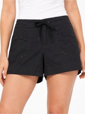 Athleta Breeze Swim Shorts Size 10 Black Zip Pockets Boardshorts